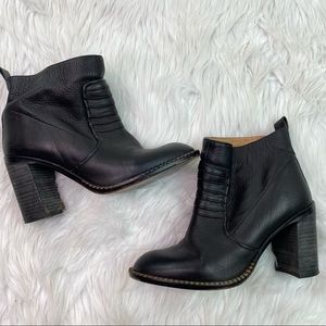 Free People Leather Booties Black Size 6.5